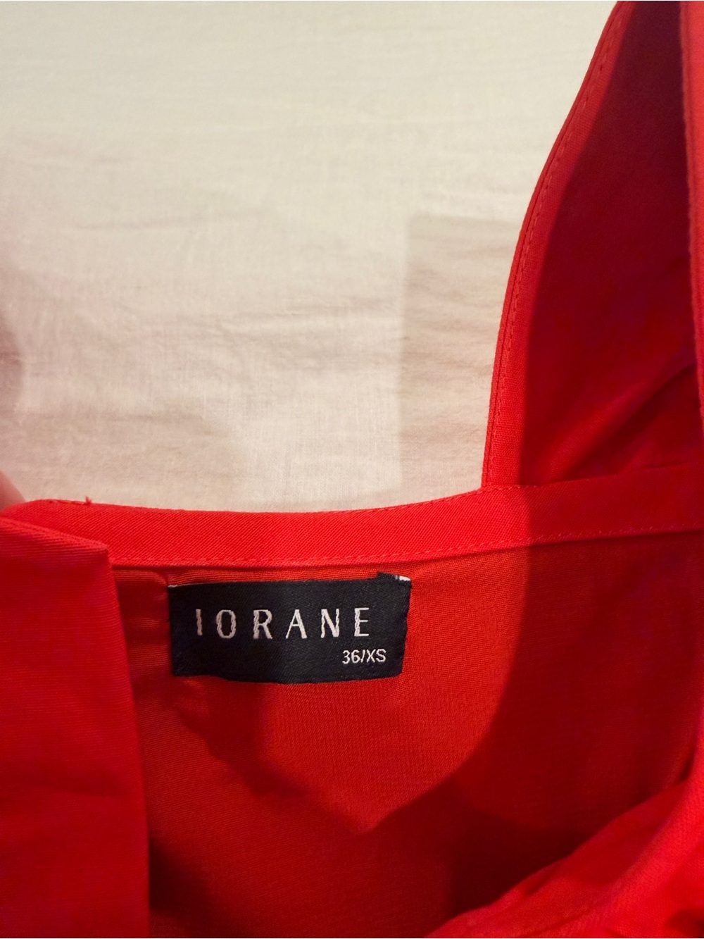 Iorane Red Ruffle-Front Mini Dress - Picture 3 of 4